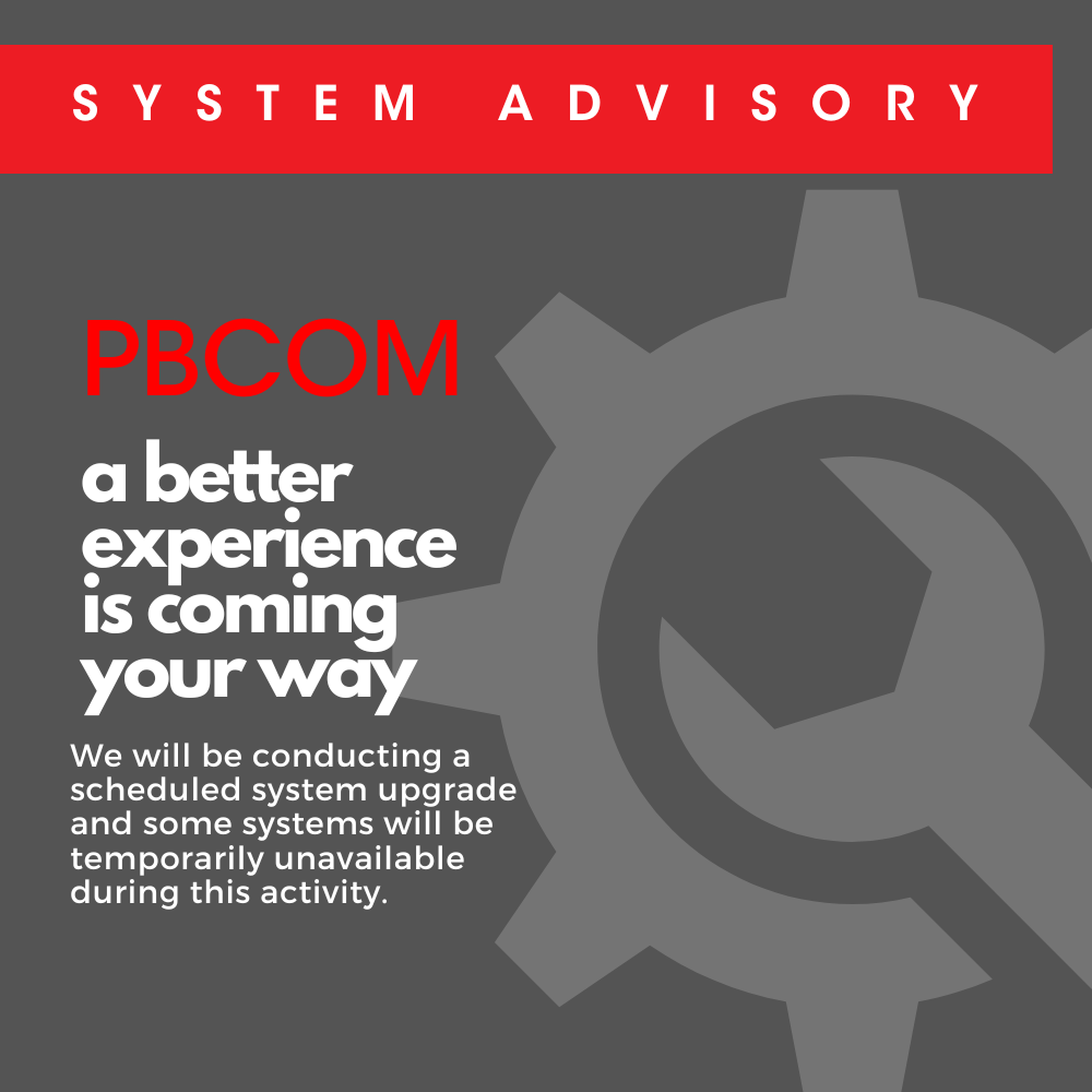 PBCOM SYSTEM ADVISORY